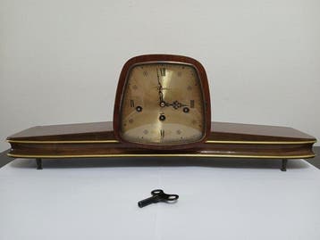 Pendule - Diehl - Hout, Messing - 1960-1970, Antiek en Kunst, Antiek | Klokken