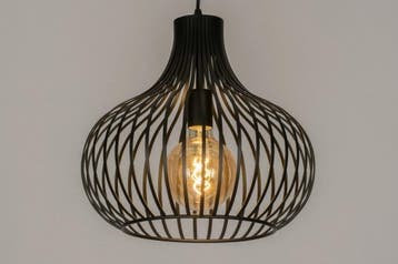 Rietveld Hanglampen - Zwart - Metaal, Verzenden, Nieuw