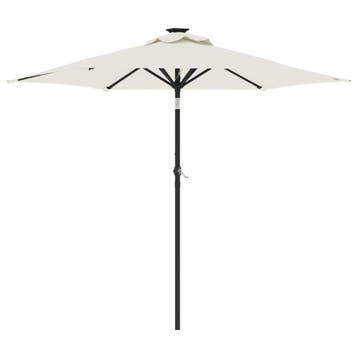 vidaXL Parasol met stalen paal 225x225x212 cm wit, Verzenden, Nieuw, 2 tot 3 meter