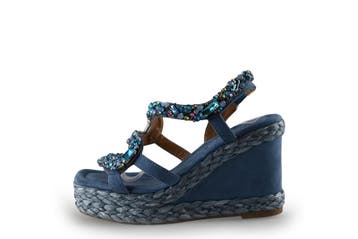Laura Vita Sleehakken in maat 36 Blauw, Zo goed als nieuw, Schoenen met hoge hakken, Laura Vita, Verzenden