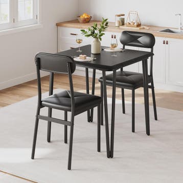 Compact Houten Eettafel voor 2 Personen met Gestoffeerde Sto, Huis en Inrichting, Verzenden, Nieuw