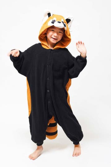KIMU® Onesie Rode Panda Wasbeer Pak 110-116 Wasbeerpak Kostu, Ophalen of Verzenden, Nieuw, 110 t/m 116