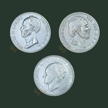 Nederland. Willem II, III & Wilhelmina. 2 1/2 Gulden 1847,