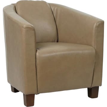 Set van 2 Leren fauteuils Press - Granada Taupe, Nieuw, Ophalen of Verzenden, 50 tot 75 cm, Leer