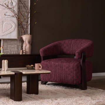 Fauteuil Juun Burgundy | Starfurn, Ophalen of Verzenden, Nieuw