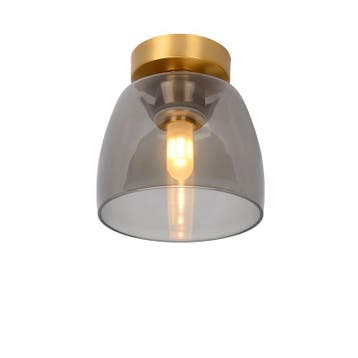 Gouden plafonniere Tyler, glas, Ophalen of Verzenden, Nieuw, Glas