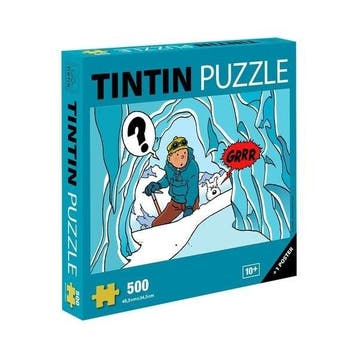 Kuifje Grot in Tibet Puzzel + Poster (500 stukken), Ophalen of Verzenden, Nieuw