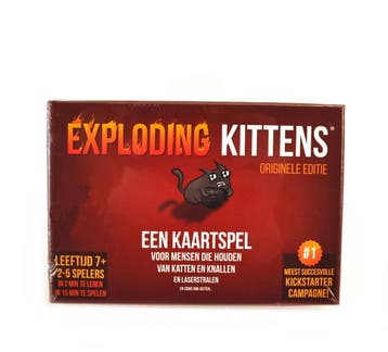 Exploding Kittens Originele Editie - Kaartspel vol spanning, Ophalen of Verzenden, Zo goed als nieuw