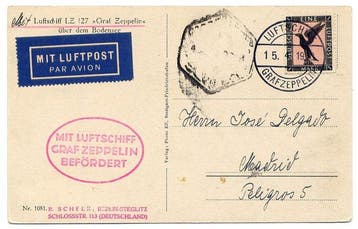 Duitse Rijk 1930 - LZ 127 - Zeppelin - Spanjevlucht /, Gestempeld