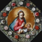 Follower of Hans Rottenhammer (XVII-XVIII) - Maria met Kind, Antiek en Kunst, Kunst | Schilderijen | Klassiek