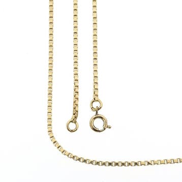 Gouden Venetiaanse schakelketting, Sieraden, Tassen en Uiterlijk, Kettingen, Ophalen of Verzenden, Gebruikt, Goud, Goud