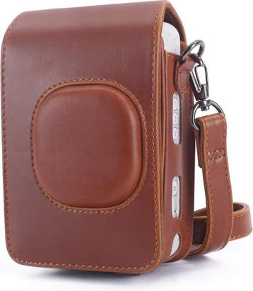 Leren Vintage Case voor Instax Mini LiPlay - Bruin, Verzenden, Zo goed als nieuw