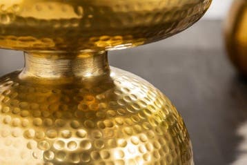 Handgemaakte bijzettafel ORIENT 36cm goud gehamerd ontwerp -, Huis en Inrichting, Ophalen of Verzenden, Nieuw