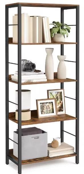 5/6 Lagen Boekenplank – Hout en Staal Opbergkast, Huis en Inrichting, Verzenden, Nieuw