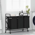 vidaXL Wasmand 3 vakken met planken grijs sonoma eiken, Verzenden, Nieuw