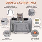 Hondenrugzak – Draagtas Hond – Reismand Kat – 45x28x28 cm –, Verzenden, Zo goed als nieuw