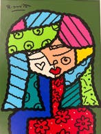 Romero Britto (1963) - Thinking, Antiek en Kunst
