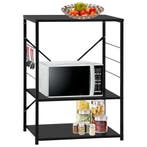 vidaXL Magnetronkast 60x39,6x79,5 cm bewerkt hout zwart, Huis en Inrichting, Verzenden, Nieuw