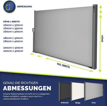Windscherm uittrekbaar - Oprolbaar - Uitschuifbaar - Camping, Verzenden, Zo goed als nieuw