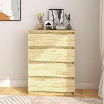 vidaXL Bijzetkast 60x36x84 cm massief grenenhout, Verzenden, Nieuw, 50 tot 100 cm, Minder dan 100 cm