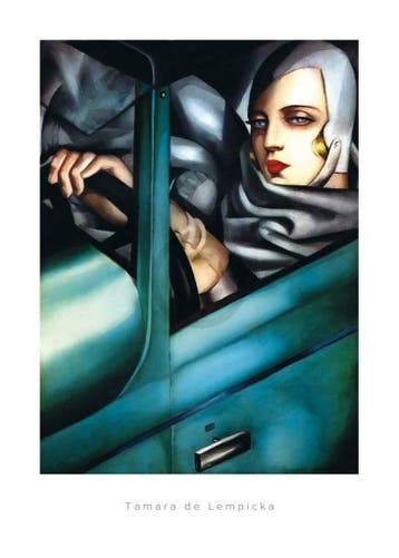 Kunstdruk Tamara De Lempicka - Self Portrait 50x70cm, Verzenden, Nieuw