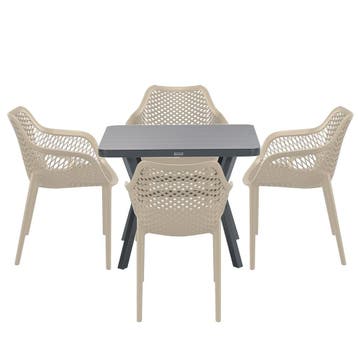 Garden Impressions Air XL tuinset 5-delig taupe - Mina, Verzenden, Nieuw