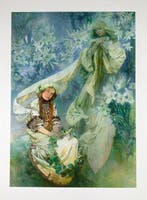 Mucha Alphonse Marie (1860 - 1939) - Madonne Des Lys, Antiek en Kunst