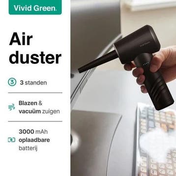 Airduster - 50.000 RPM - 3000 mAh - Stofreiniger, Verzenden, Zo goed als nieuw