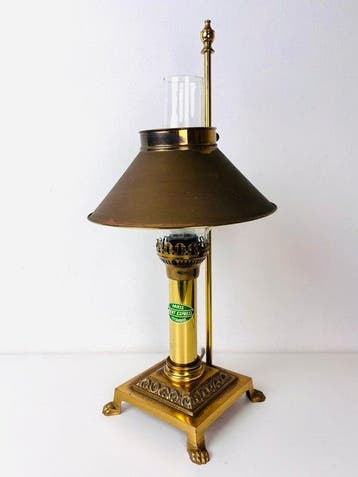 Tafellamp - Paris Orient Express Istanbul brass tafel lamp -
