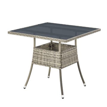 Polyrotan Tuintafel / Bijzettafel / Balkontafel Yoro - Vierk, Verzenden, Nieuw