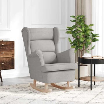 vidaXL Schommelstoel 74x90x102 cm stof wolkengrijs, Verzenden, Nieuw
