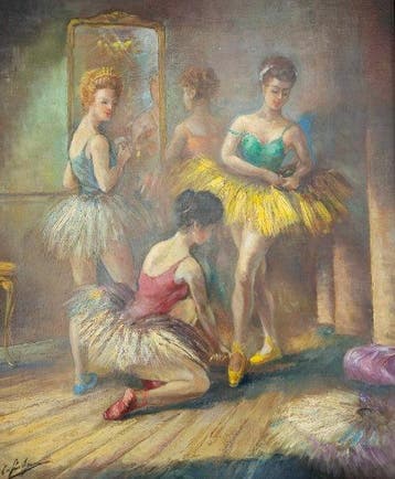 Navolger van Edgar Degas (XX) - Schitterend, Antiek en Kunst, Kunst | Schilderijen | Klassiek