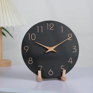 Tyme Wandklok Houten wijzers - 20cm Klok modern - Analoog -, Ophalen of Verzenden, Zo goed als nieuw