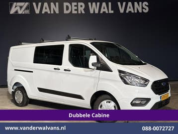 Ford Transit Custom | 2.0 TDCI 130pk L2H1 Dubbele Cabine, Gebruikt, Euro 6, Wit, Dealer onderhouden
