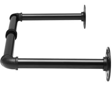 Wand Kledingroede Industrieel – Zwart Metalen Kledingrek 79/, Verzenden, Nieuw