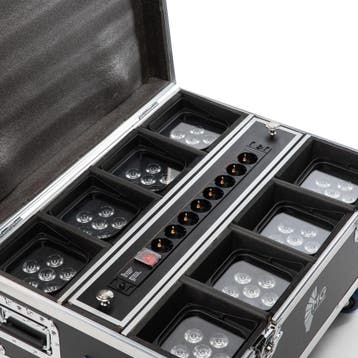 Led par accu - MG lighting BP618 - 8 stuks incl. flightcase, Ophalen of Verzenden, Nieuw, Licht, Kleur