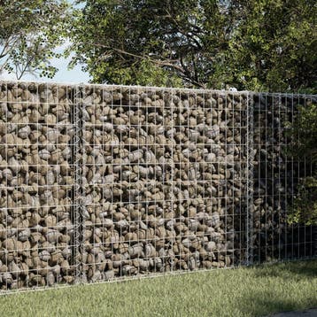 vidaXL Schanskorf 100x100x100 cm gegalvaniseerd ijzer, Verzenden, Nieuw, Metaal