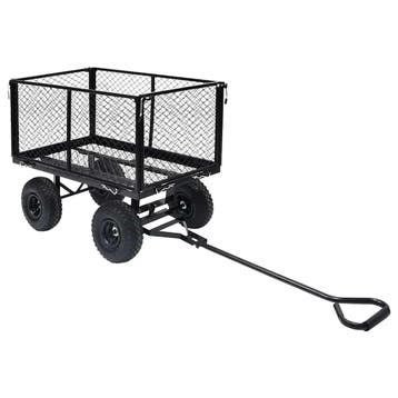 vidaXL Tuinwagen 350 kg zwart, Doe-het-zelf en Verbouw, Verzenden, Nieuw
