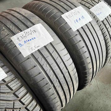 2 x Bridgestone 235-55-18 Zomerbanden 5,5mm, 18 inch, Gebruikt, Ophalen of Verzenden, 235 mm