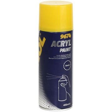 Mannol Acryl-Lak Spuitbus Zwart, Verzenden, Nieuw
