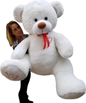 Teddybeer 160cm Wit | Made in EU | Laatste Stuks!, Kinderen en Baby's, Ophalen of Verzenden, Nieuw, Beer