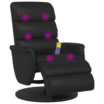 Massage recliner zwart | Retourdeal 35% korting, Huis en Inrichting, Overige materialen, 75 tot 100 cm, Ophalen of Verzenden, Zo goed als nieuw