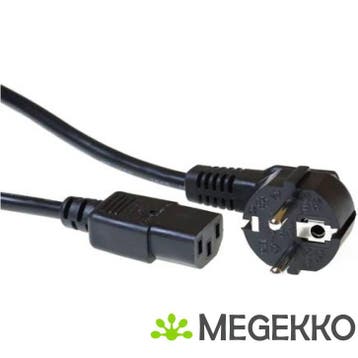 ACT Netsnoer CEE 7/7 male (haaks) - C13 zwart 5 m, Verzenden, Nieuw