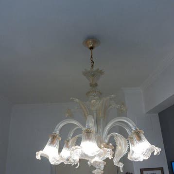 Plafondlamp - Muranoglas - Kroonluchter in Rezzonico-stijl