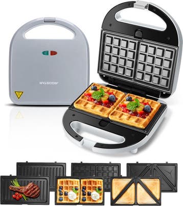 Tosti apparaat - Tosti ijzer - Contactgrill - Wafelijzer - 7, Verzenden, Zo goed als nieuw