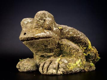 Natuurlijke steen - Gelukkige kikker -vormige tuinsteen, Antiek en Kunst
