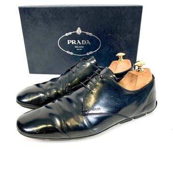 Prada Derby Laced Black 2ED 032 UK 7 + Box - Schoenen met, Nieuw