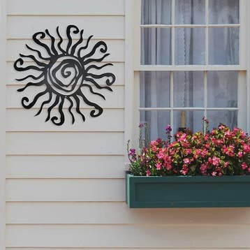 Wacky Zon Metalen Wanddecoratie - 28cm - Roestvrij - Binnen, Verzenden, Nieuw
