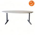 Ahrend 500 vergadertafel - 200x120cm - Ovaal - Antraciet..., Vergader- of Presentatieruimte, Ophalen of Verzenden, Gebruikt, Tafel
