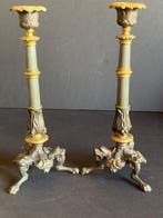 Kandelaar (2) - Verguld brons - Par de Castiçais Francese